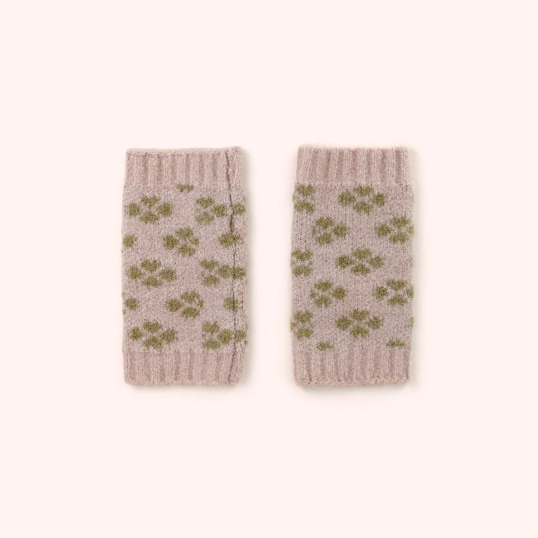 PowderPowder AW26 Roxy Wrist Warmers in Cream/MossGloves - Blue Water Clothing