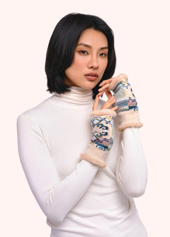 PowderPowder AW26 Scandi Cosy Wrist Warmers in Cream MixGloves - Blue Water Clothing