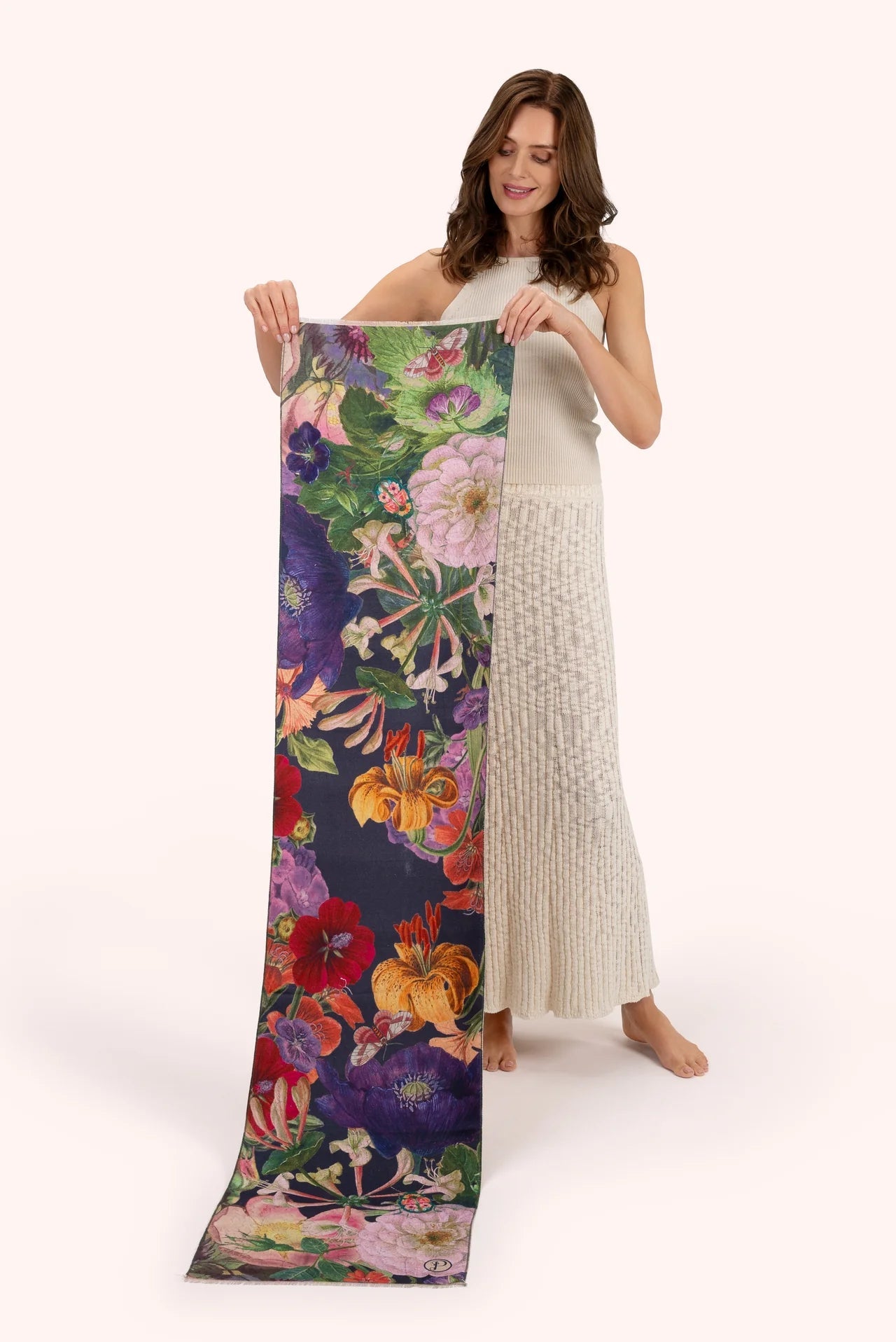 PowderPowder Lux Scarf Posy MidnightAccessories - Blue Water Clothing