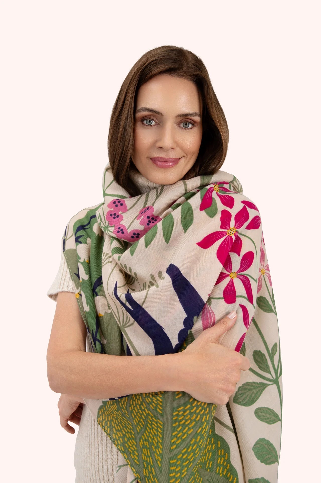 PowderPowder Printed Scarf Swooping SwallowsAccessories - Blue Water Clothing