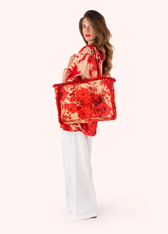 PowderPowder Rogue Blooms Fringe Box Tote BagBags - Blue Water Clothing