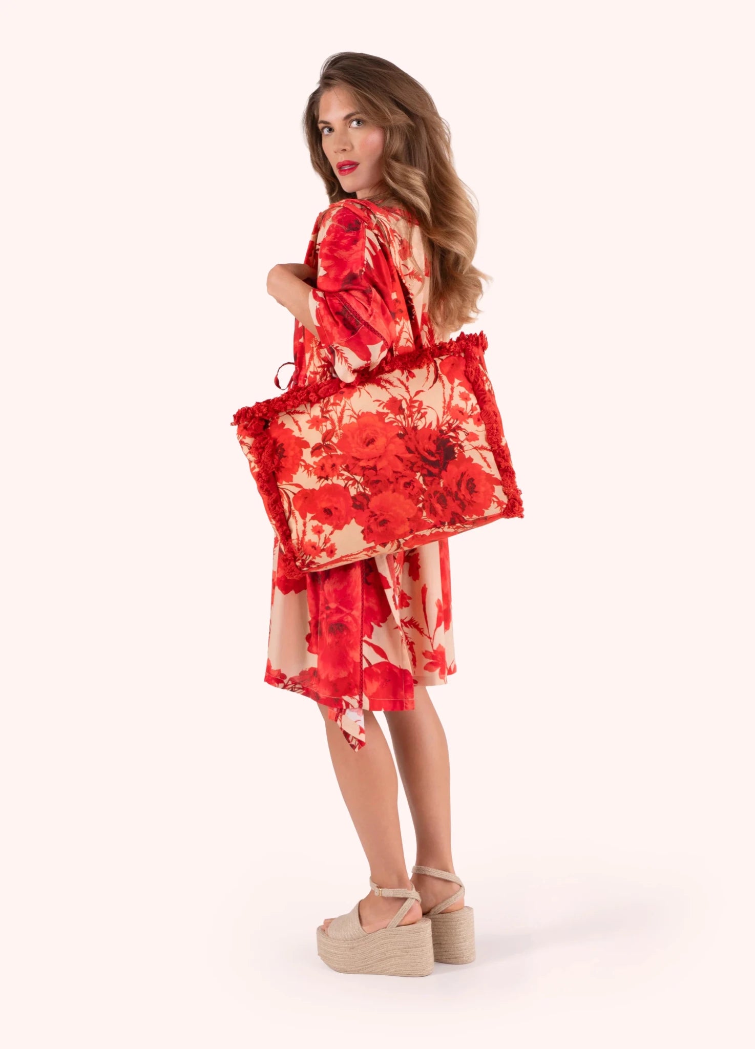 PowderPowder Rogue Blooms Fringe Box Tote BagBags - Blue Water Clothing