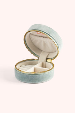 PowderPowder Round Velvet Jewellery Box Swooping SwallowsAccessories - Blue Water Clothing