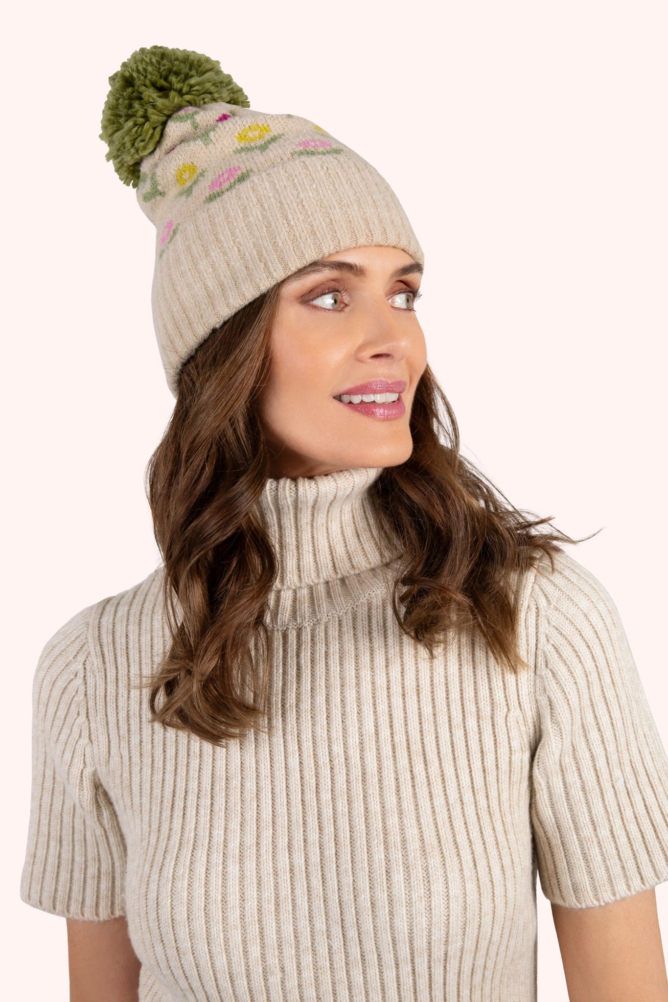 PowderPowder Willow Ditsy Flower Pompom HatAccessories - Blue Water Clothing