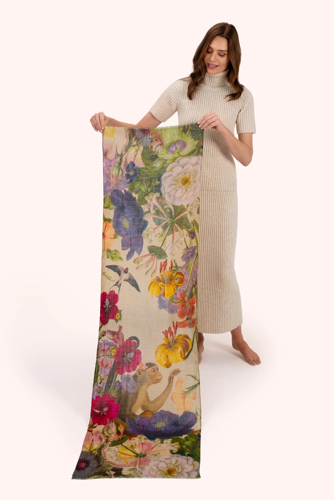 PowderPowder Wool Wrap Scarf Autumn Posy CreamAccessories - Blue Water Clothing