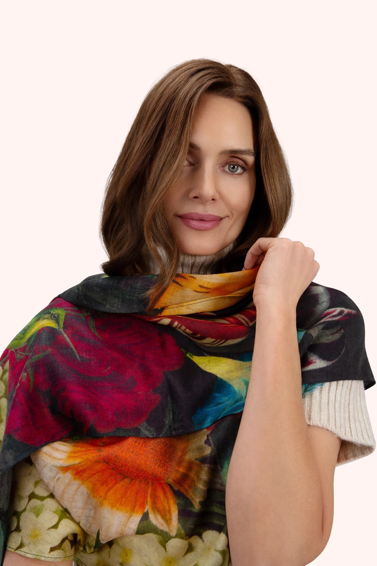 PowderPowder Wool Wrap Scarf Opulant FloralsAccessories - Blue Water Clothing