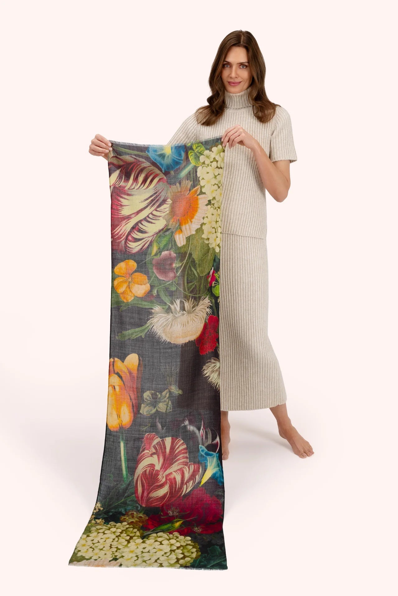 PowderPowder Wool Wrap Scarf Opulant FloralsAccessories - Blue Water Clothing