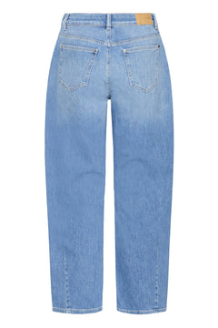 Pulz JeansPulz Jeans PZANNI High Waist Jeans Barrel LegBottomsMedium Blue Denim - Blue Water Clothing