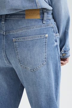 Pulz JeansPulz Jeans PZANNI High Waist Jeans Barrel LegBottomsMedium Blue Denim - Blue Water Clothing