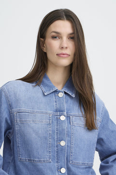 Pulz JeansPulz Jeans PZANNI JacketCoats & JacketsMedium Blue Denim - Blue Water Clothing