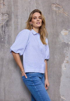 Pulz JeansPulz Jeans PZAUDREY ShirtTopsCloud Dancer - Blue Water Clothing