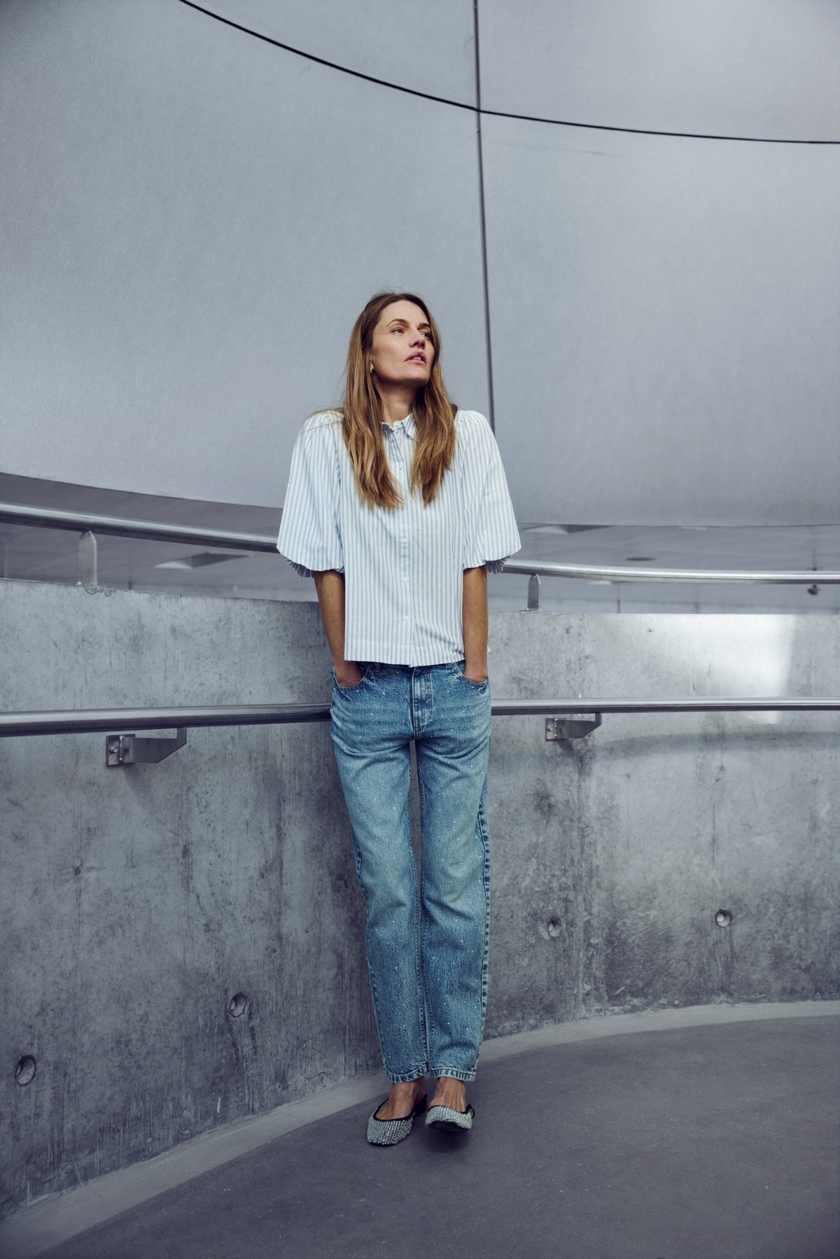 Pulz JeansPulz Jeans PZAUDREY ShirtTopsCloud Dancer - Blue Water Clothing