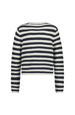 Red ButtonRed Button Danelle Stripe CardiganClothingEcru Navy - Blue Water Clothing