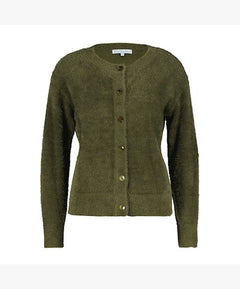 Red ButtonRed Button Fluffy CardiganClothingArmy Green - Blue Water Clothing