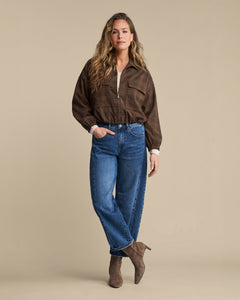 Red Button Avy CheckBrown-Blue Checkered - Blue Water Clothing