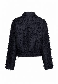 Red Button Bomber Jacket FringesNavy - Blue Water Clothing