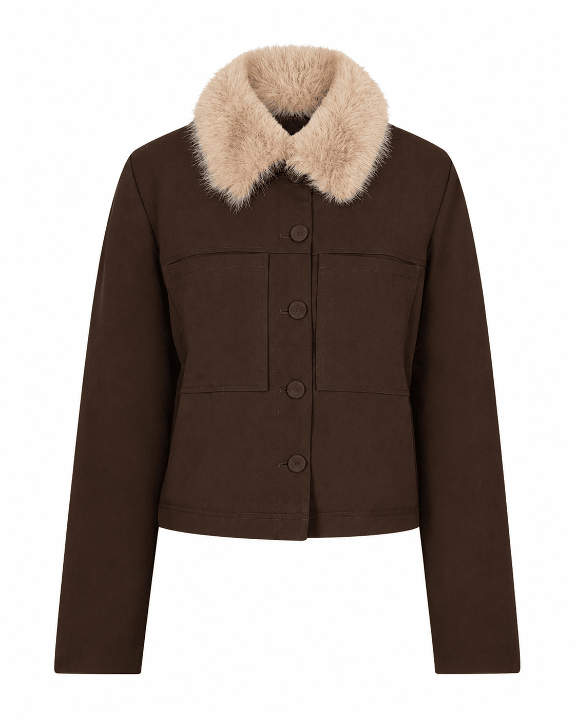Red Button Jacket & Fur ColourBlack - Blue Water Clothing