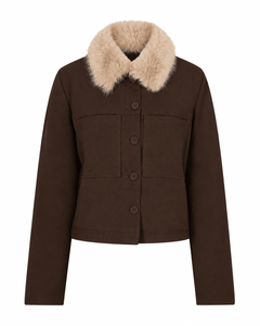 Red Button Jacket & Fur ColourBlack - Blue Water Clothing