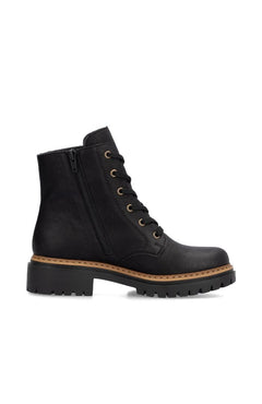 RiekerRieker 72617 - 00 Black Ladies BootsFootwearBlack - Blue Water Clothing