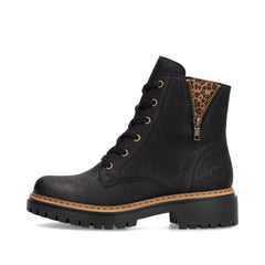 RiekerRieker 72617 - 00 Black Ladies BootsFootwearBlack - Blue Water Clothing