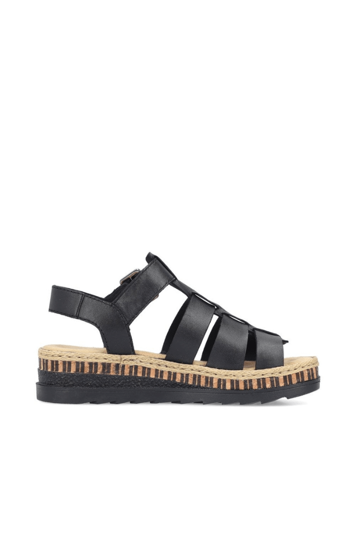 Rieker Hook & Loop Sandals V7904 - Blue Water Clothing