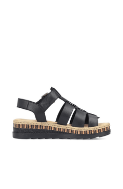Rieker Hook & Loop Sandals V7904 - Blue Water Clothing