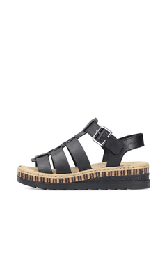 Rieker Hook & Loop Sandals V7904 - Blue Water Clothing