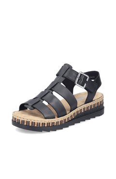 Rieker Hook & Loop Sandals V7904 - Blue Water Clothing