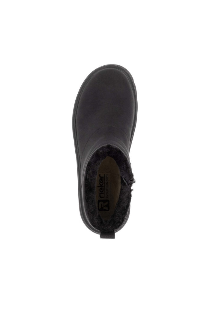 Rieker Wool Lined Boots Black - Blue Water Clothing