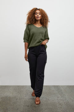Sorbet Alpaca Knit Blouse - Blue Water Clothing