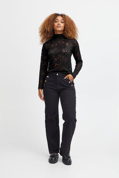 Sorbet Lacera Lace Blouse - Blue Water Clothing