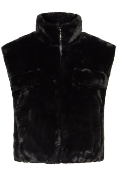 Sorbet Sbbine Faux Fur Waistcoat - Blue Water Clothing