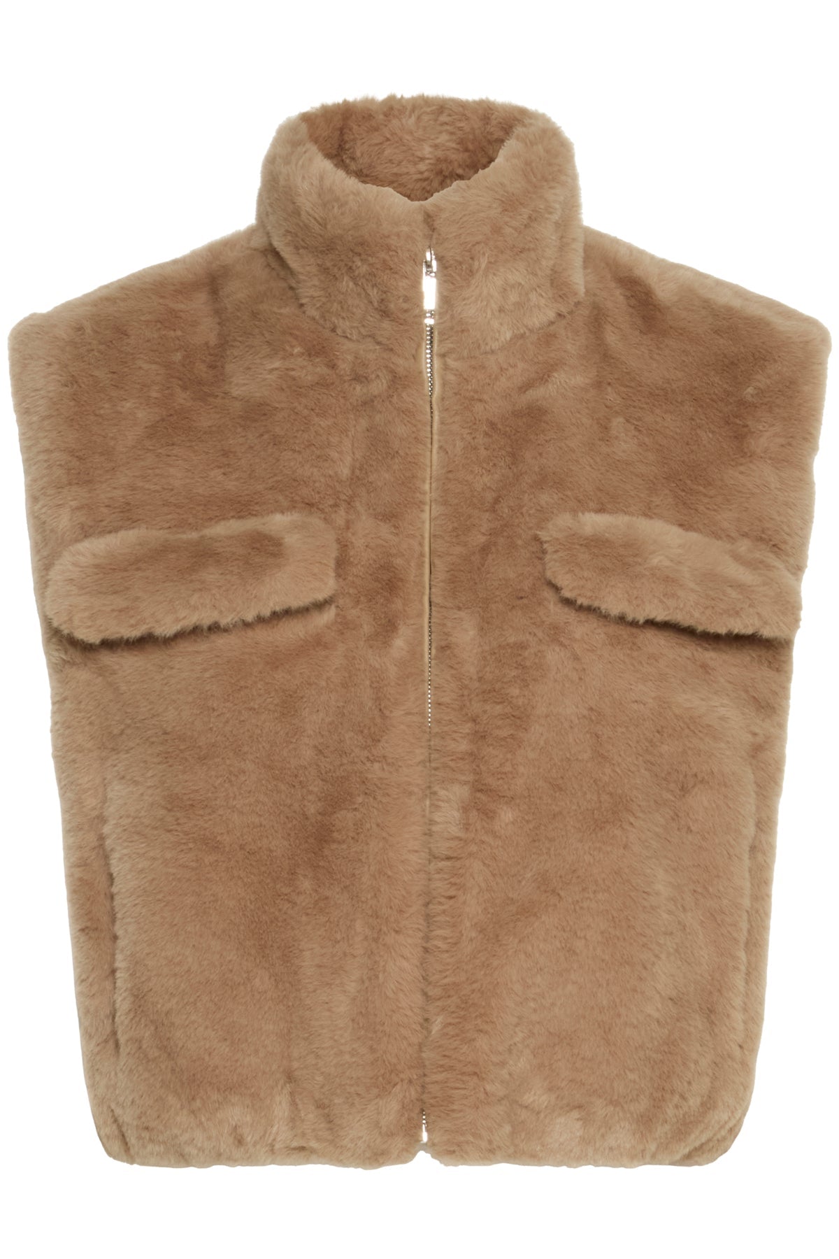 Sorbet Sbbine Faux Fur Waistcoat - Blue Water Clothing
