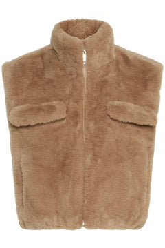 Sorbet Sbbine Faux Fur Waistcoat - Blue Water Clothing