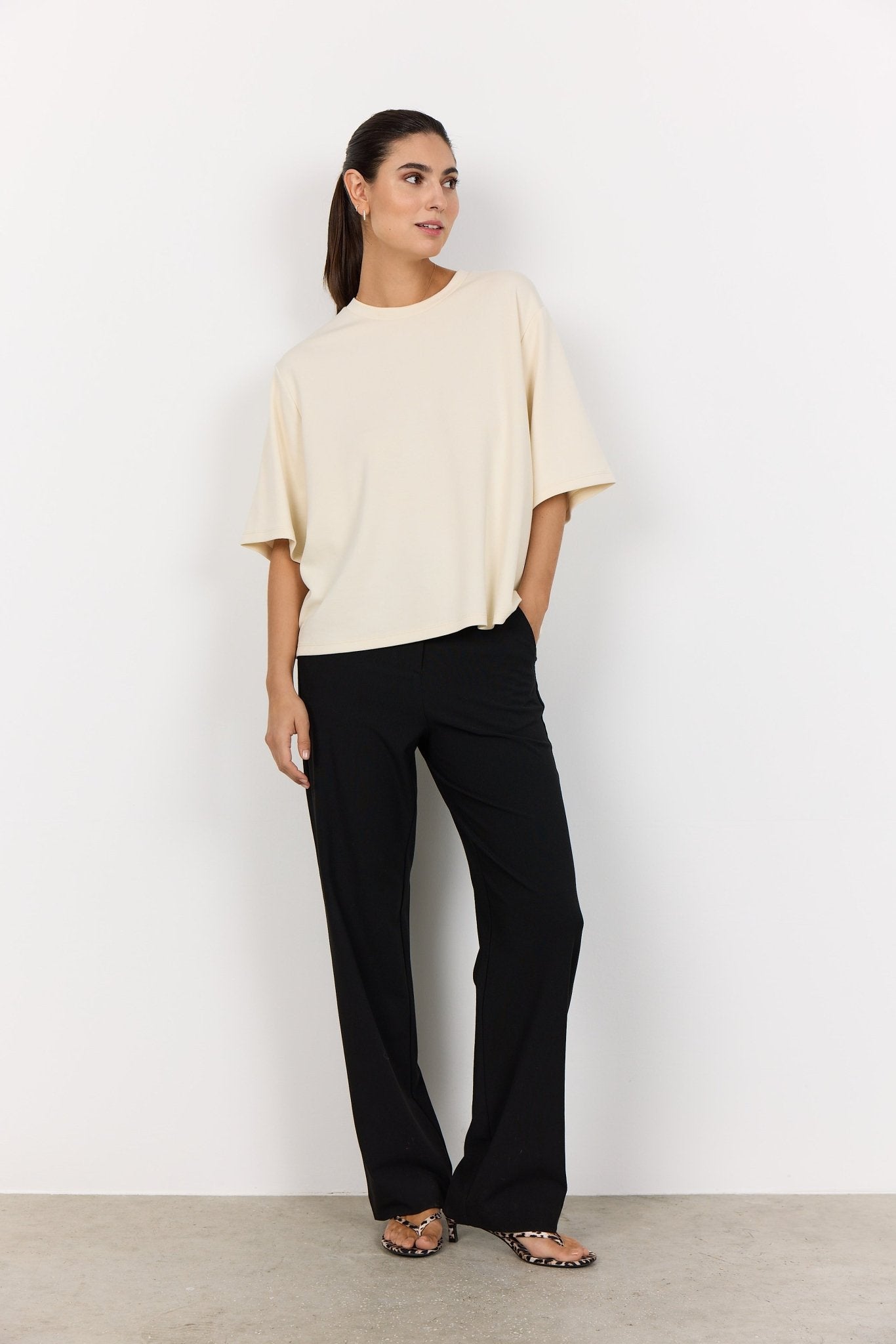 Soya ConceptSoya Concept Banu 231 T-ShirtClothingCream - Blue Water Clothing