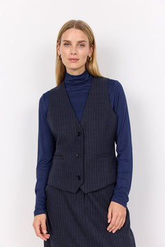 Soya Concept Isabelle 1 Waistcoat - Blue Water Clothing