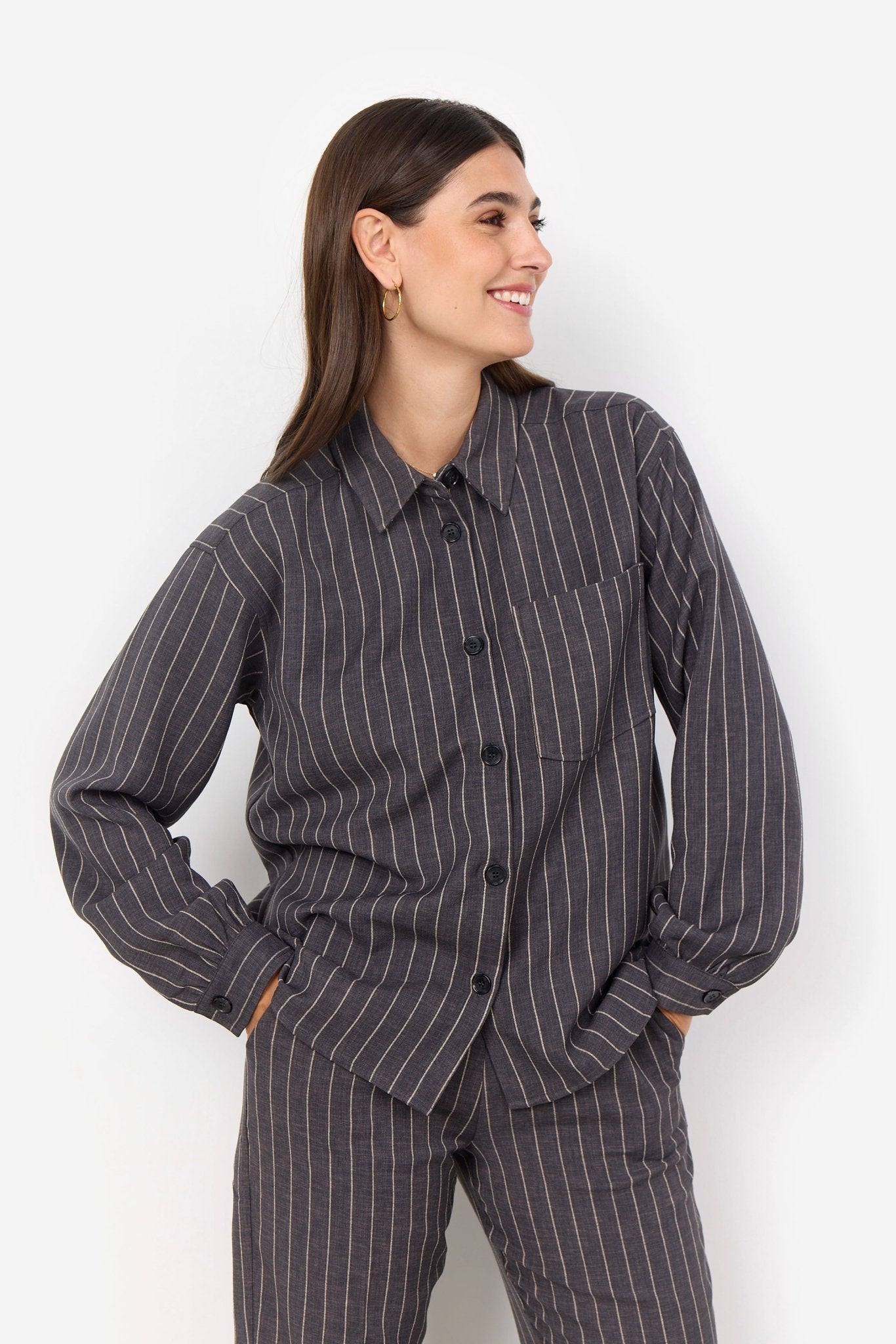 Soya ConceptSoya Concept Olivine 1 ShirtClothingDark Grey - Blue Water Clothing