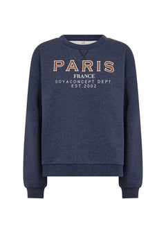 Soya ConceptSoya - Concept - Angelin - 6 - Paris - SweaterTopsNavy - Blue Water Clothing