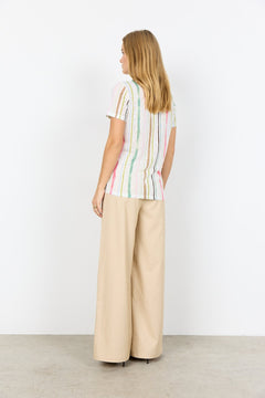 Soya ConceptSoya Concept Aretha 44 Stripe T-ShirtTopsMix Stripe - Blue Water Clothing