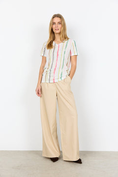 Soya ConceptSoya Concept Aretha 44 Stripe T-ShirtTopsMix Stripe - Blue Water Clothing