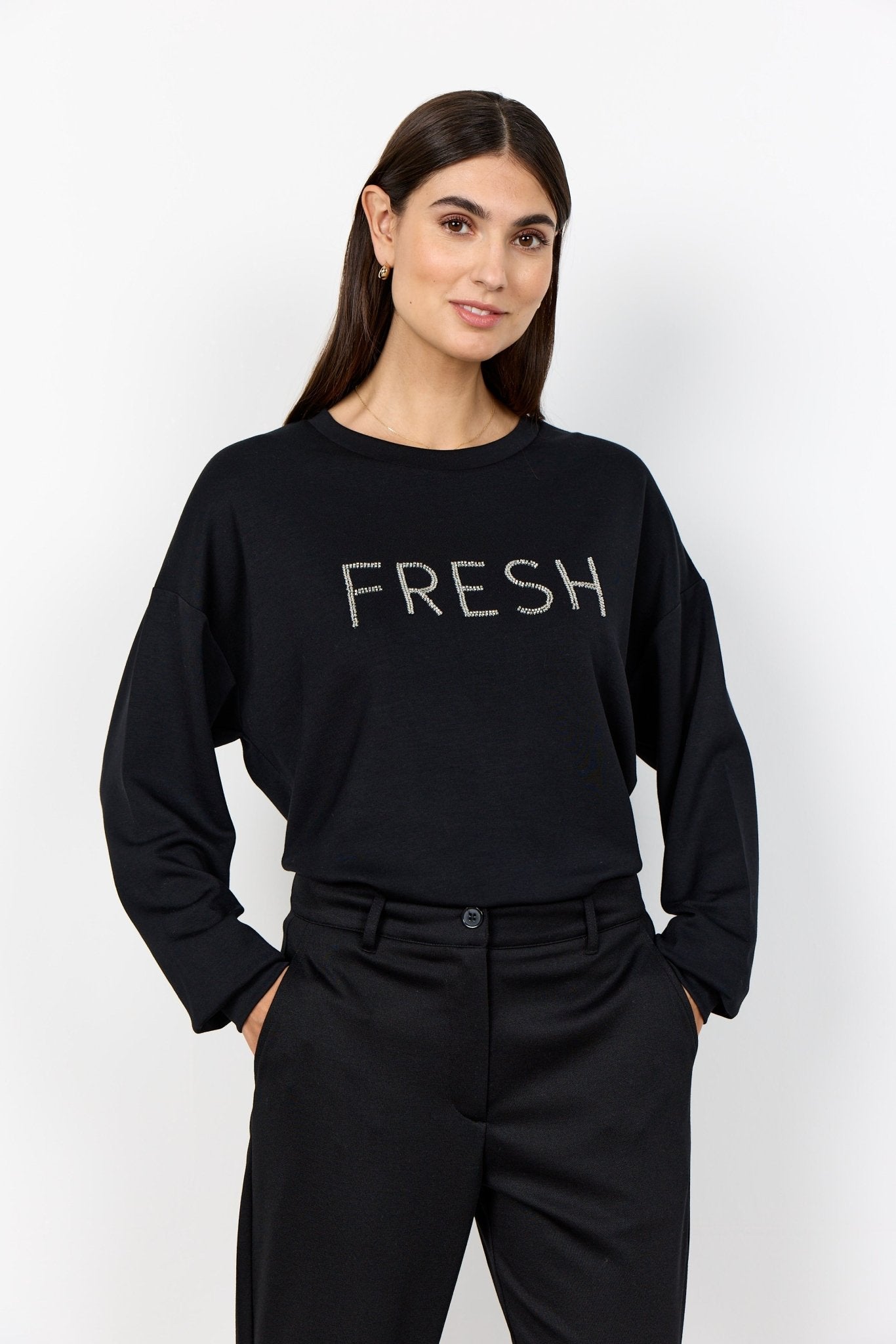 Soya ConceptSoya Concept Banu 291 FRESH SweatshirtTopsBlack - Blue Water Clothing