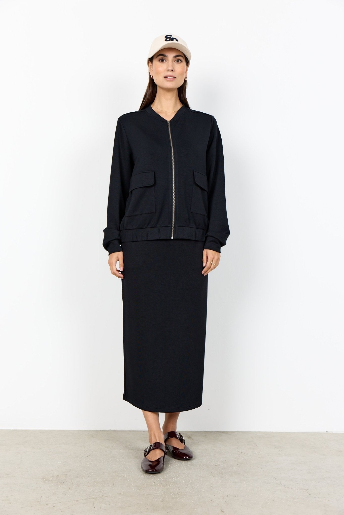 Soya ConceptSoya Concept Banu 293 Zip Through TopTopsBlack - Blue Water Clothing