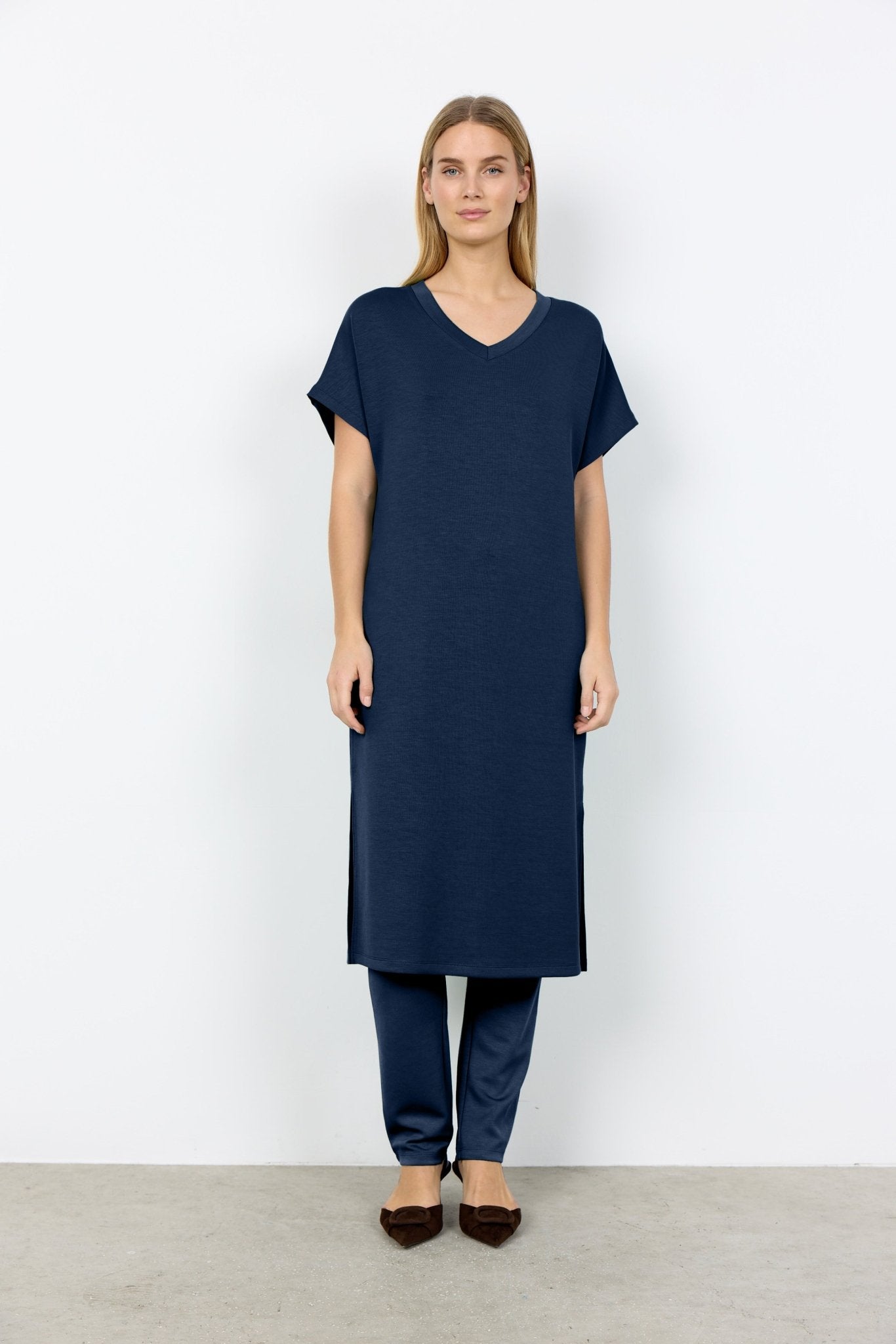 Soya ConceptSoya Concept Banu 296 Midi DressDressesNavy - Blue Water Clothing