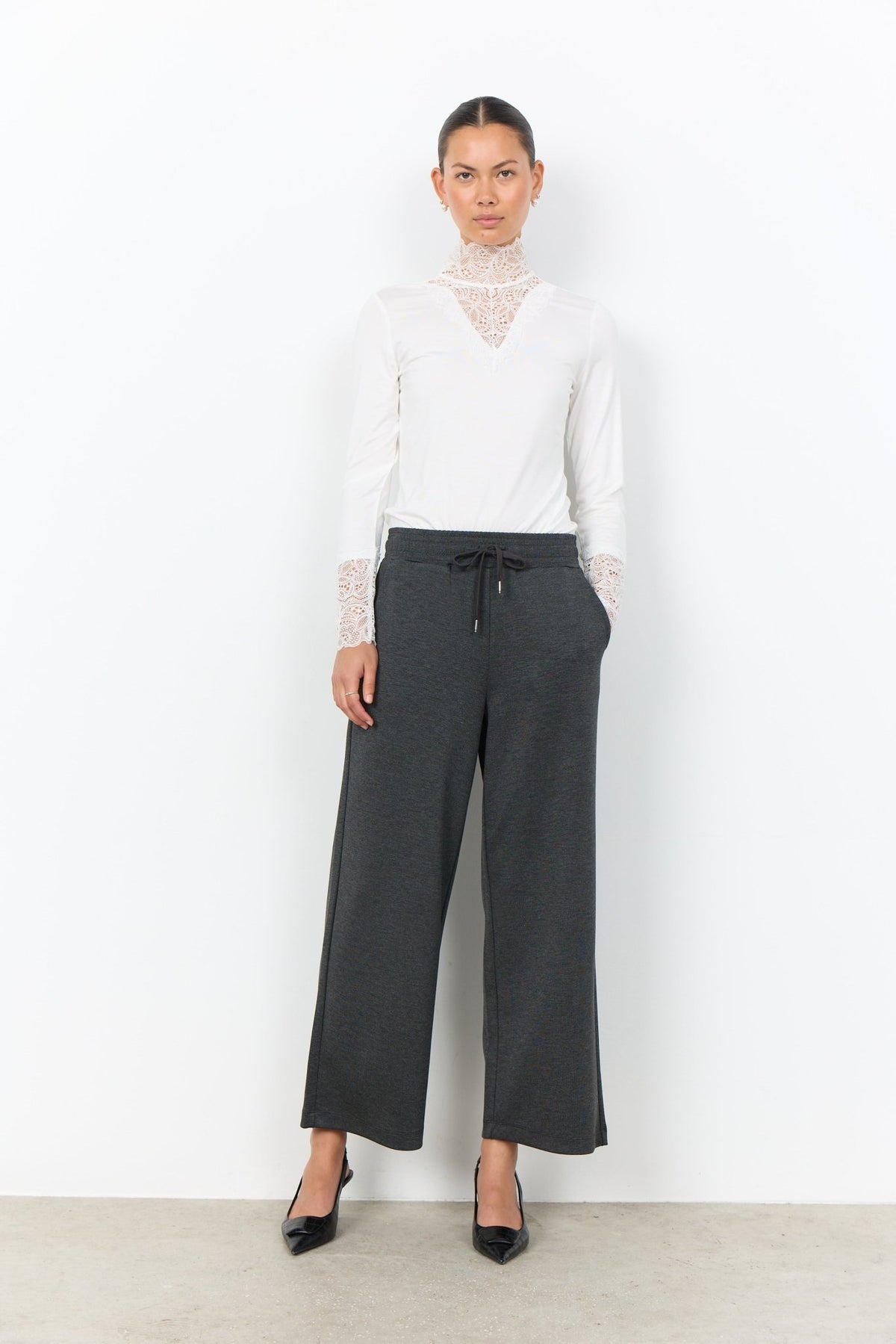 Soya Concept Banu 33 Lounge PantDark Earth Melange - Blue Water Clothing