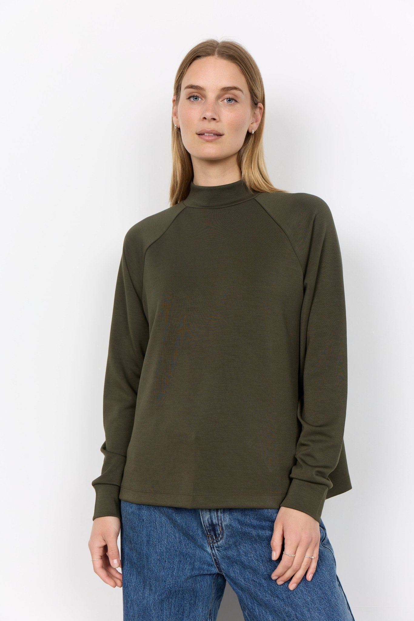 Soya ConceptSoya Concept Banu 332 Mock Neck BlouseClothingMadder Brown - Blue Water Clothing