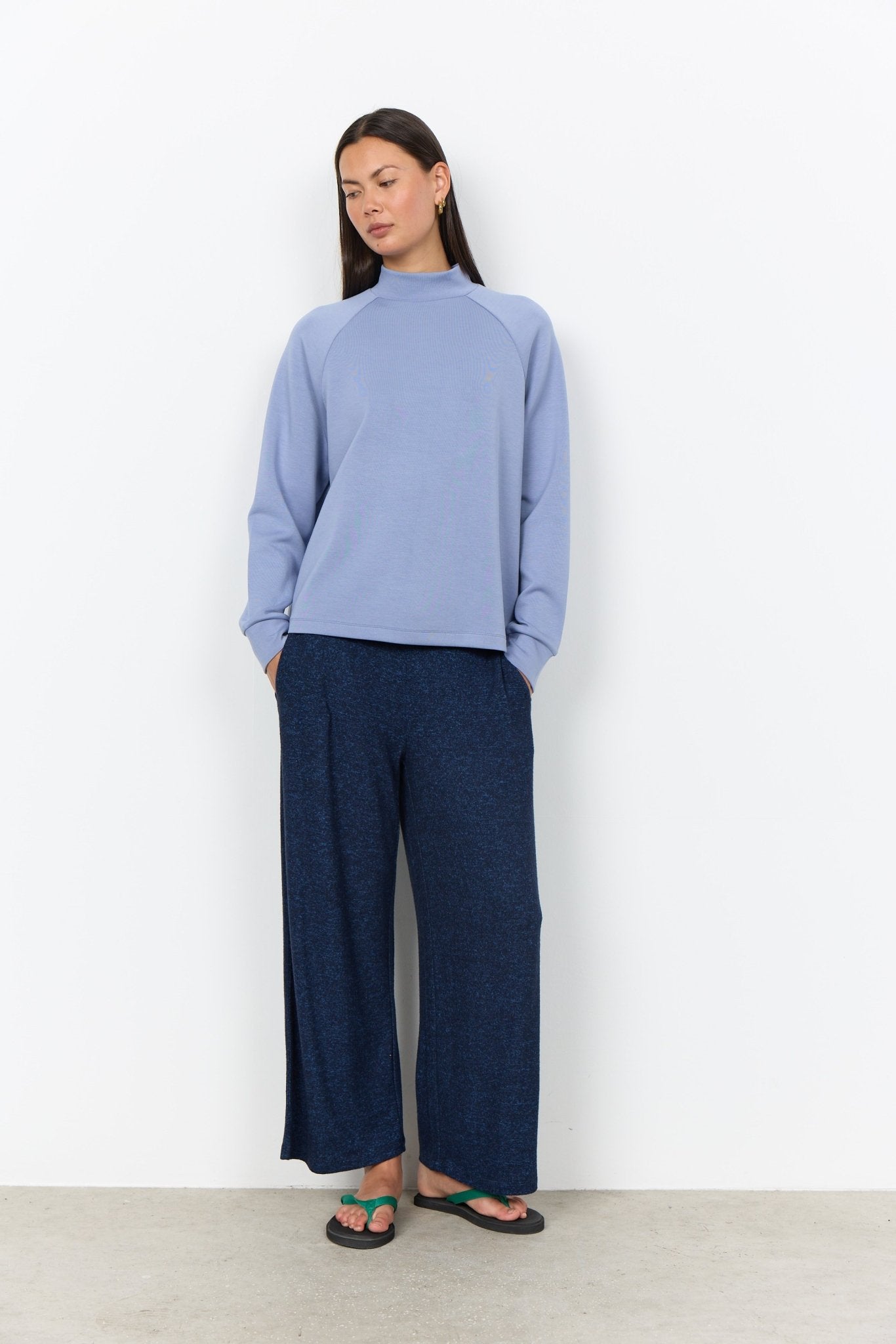 Soya ConceptSoya Concept Banu 332 Mock Neck BlouseClothingMadder Brown - Blue Water Clothing