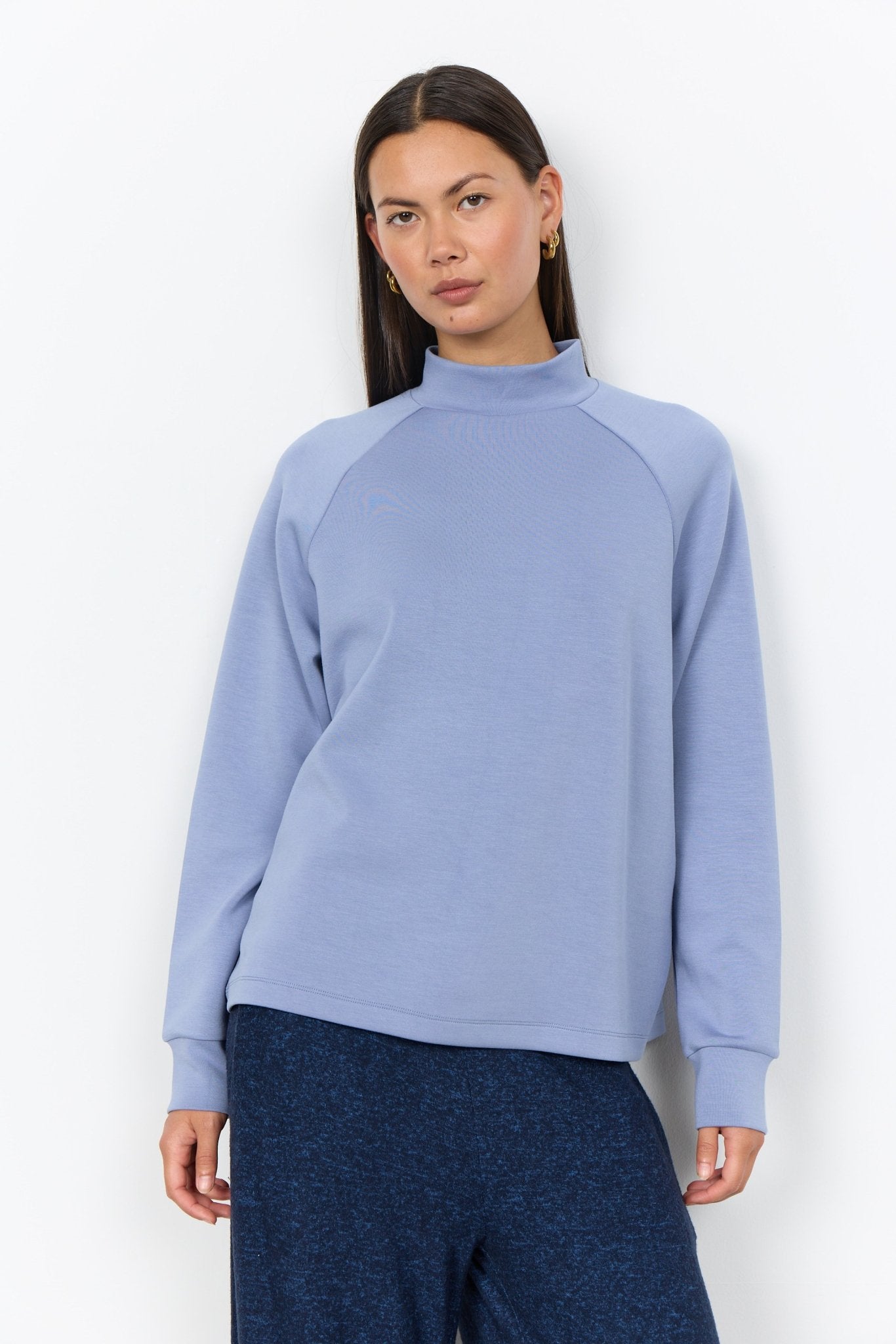 Soya ConceptSoya Concept Banu 332 Mock Neck BlouseClothingMadder Brown - Blue Water Clothing