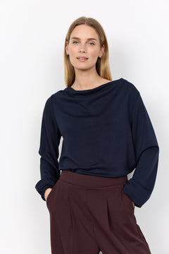 Soya ConceptSoya Concept Banu 333 Slouch Neck TopClothingNavy - Blue Water Clothing