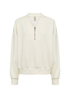 Soya ConceptSoya Concept Banu 334 Quarter Zip BlouseClothingCream - Blue Water Clothing