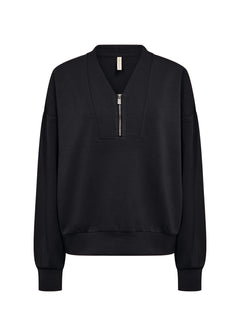 Soya ConceptSoya Concept Banu 334 Quarter Zip BlouseClothingBlack - Blue Water Clothing
